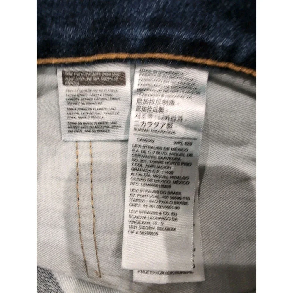 LEVI'S 505 MEN'S BLUE JEANS Straight  in Size 36 X 32 Dark Wash EUC